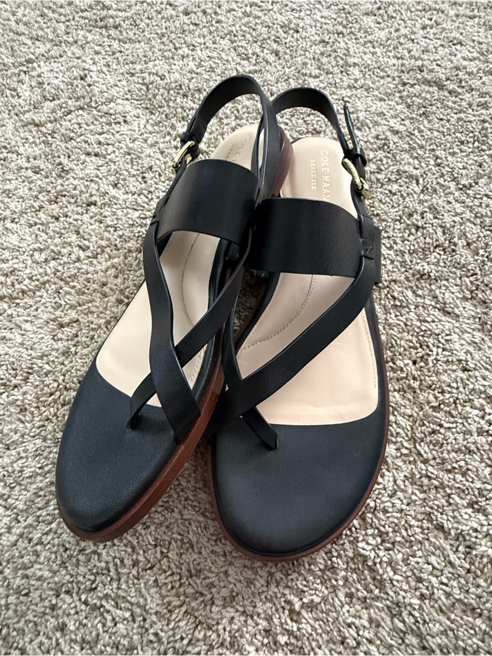 Cole Haan women’s Black Anica Slingback Sandals Size 10